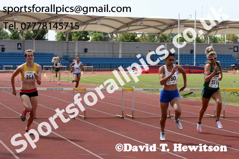 Senior womens 400 metres hurdles, Northern Senior and Under-20s Champs., Sports City, Manchester. Photo: David T. Hewitson/Sports for All Pics
